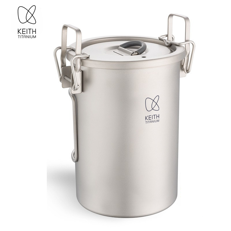 Camping Hiking Cooking - KEITH Pure Titanium Rice Cooker, 900ml