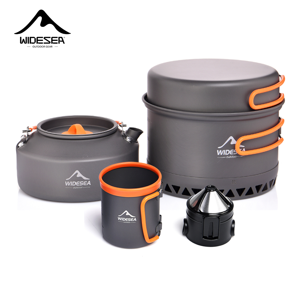 Camping Cooking Pot Set - Camping Tableware Outdoor Cookware Set Pots