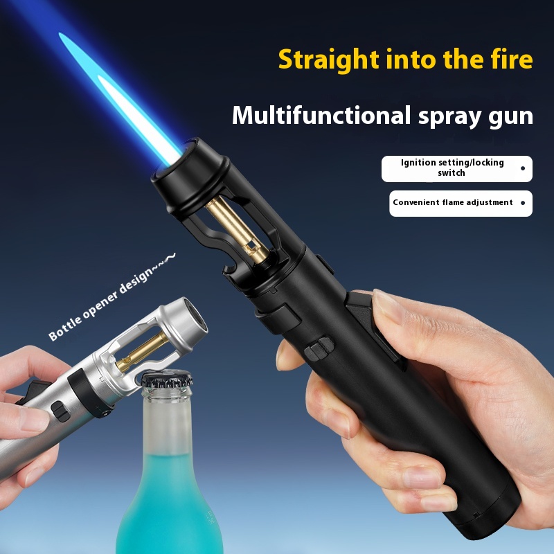 Camping Cooking Gas - Metal Windproof Jet Flame Lighter, Adjustable