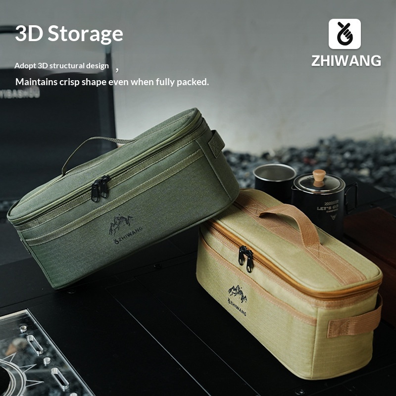 Camping Cooking Organizer - Portable Multifunctional Camping Tableware Storage Bag,
