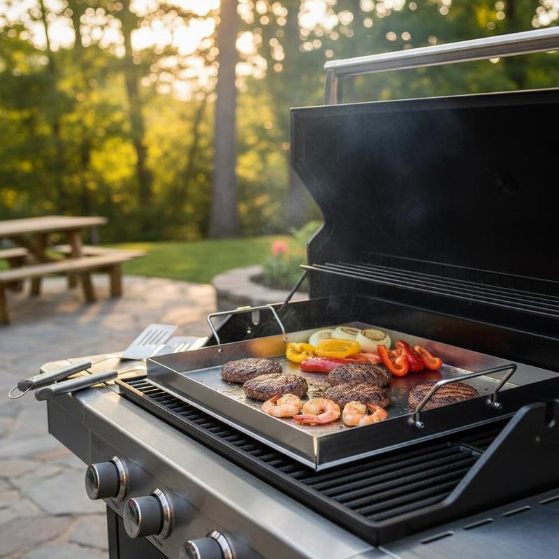 Camping Cooking Gas - Universal Flat Top Griddle 18x16 Inch