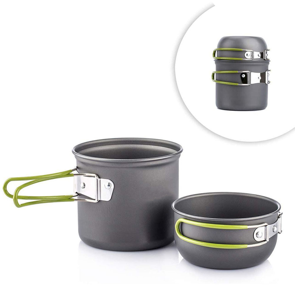 Camping Cooking Pot Set - Ultralight Camping Pots Cookware Set Portable