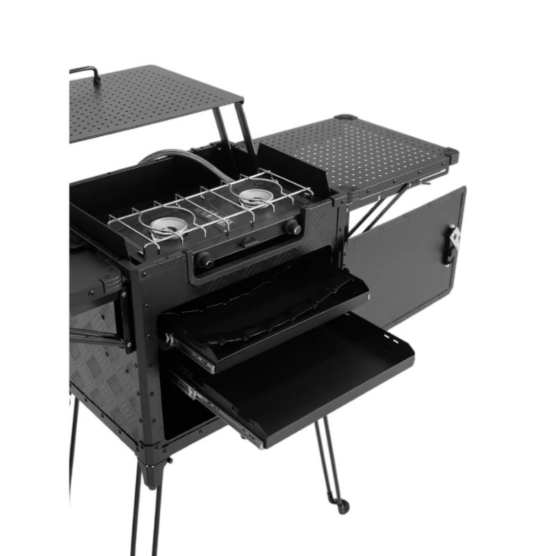 Camping Cooking All In One - All-In-One Foldable Outdoor Camping Kitchen Station