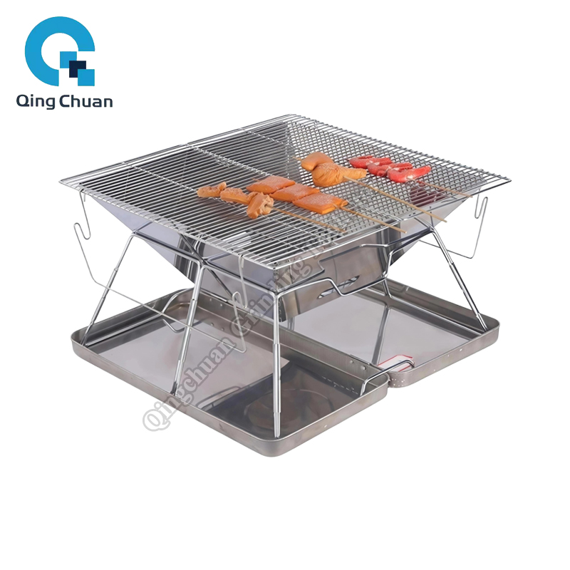 Cooking Outdoor Camping - Camping Grill Charcoal Stove Folding Stainless