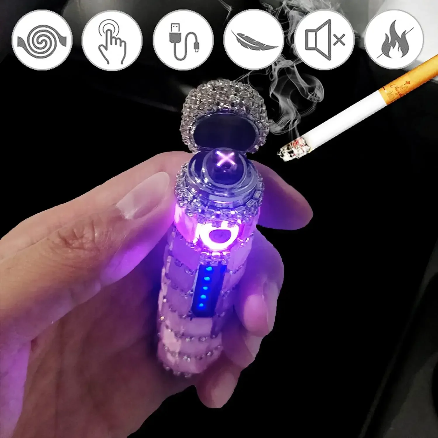 Camping Cooking Candle - Women Electric Rechargeable Usb Lighter Windproof