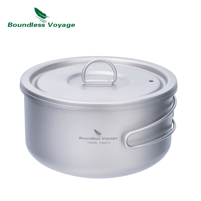 Camping Cooking Organizer - Boundless Voyage Titanium Camping Pot with