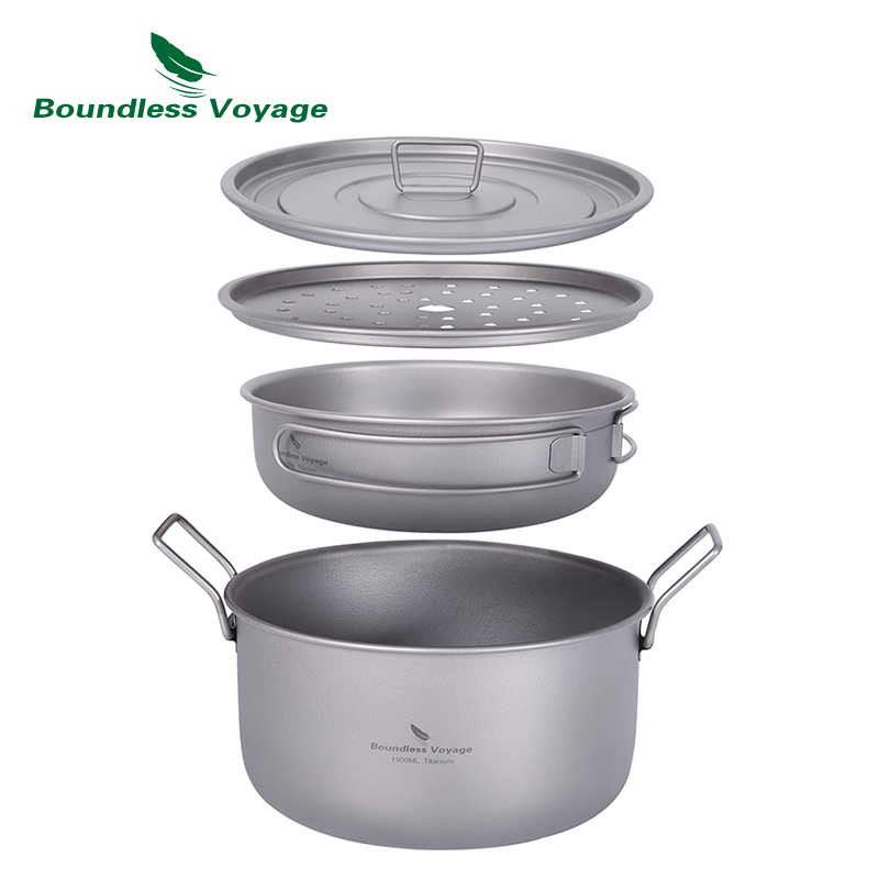 Camping Cooking Pot Set - Boundless Voyage Camping Cooking Pot Multifunctional