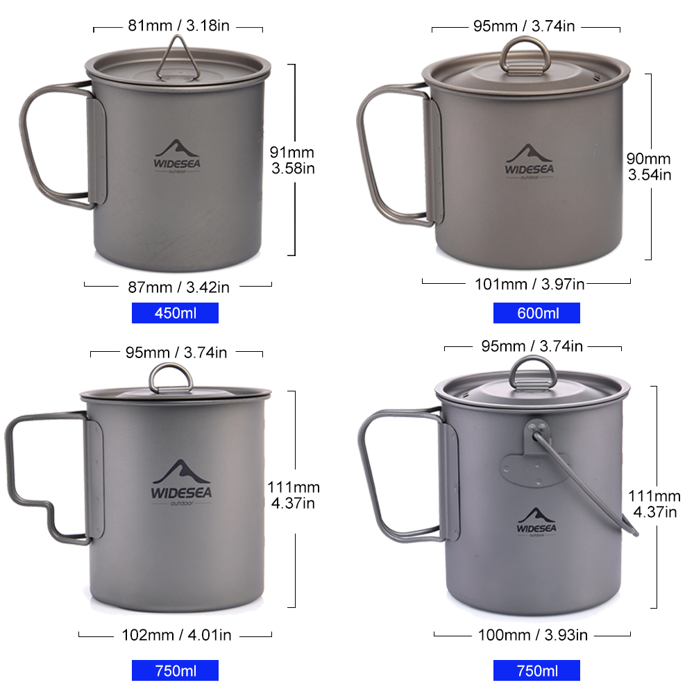 Widesea Camping Mug Titanium C - огляд і ціна Camping Cooking All In One