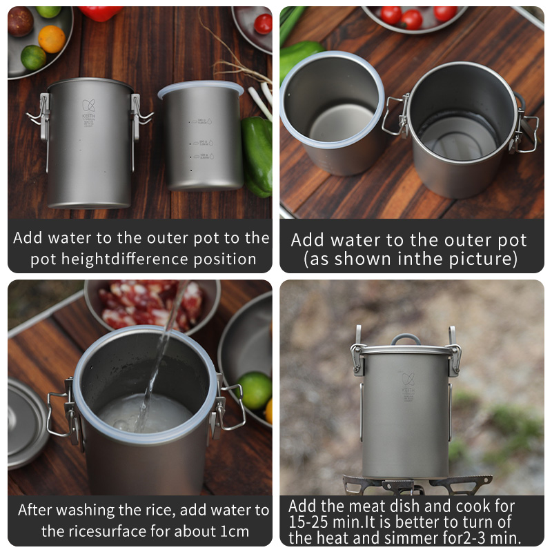 KEITH Pure Titanium Rice Cooke - огляд і ціна Camping Hiking Cooking