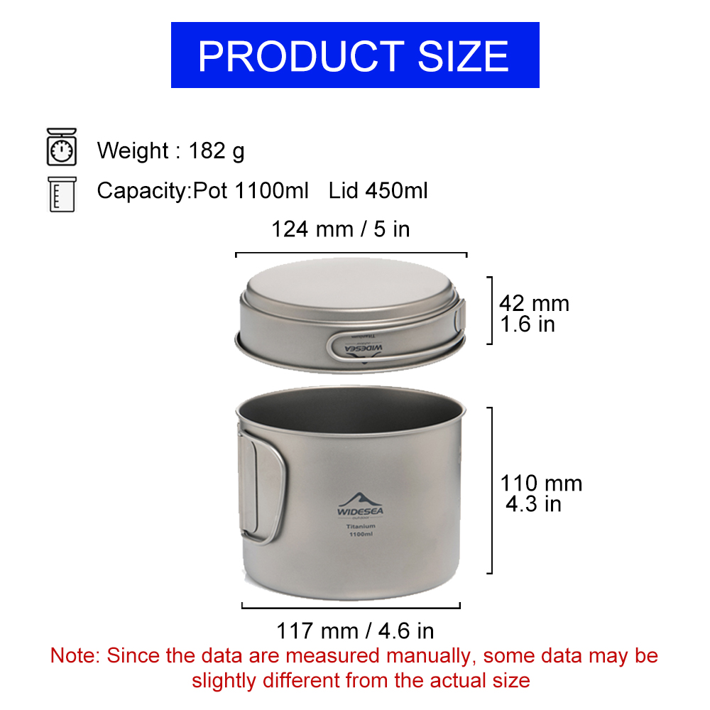 Widesea Ultralight Titanium Ca - огляд і ціна Camping Cooking Pot Set