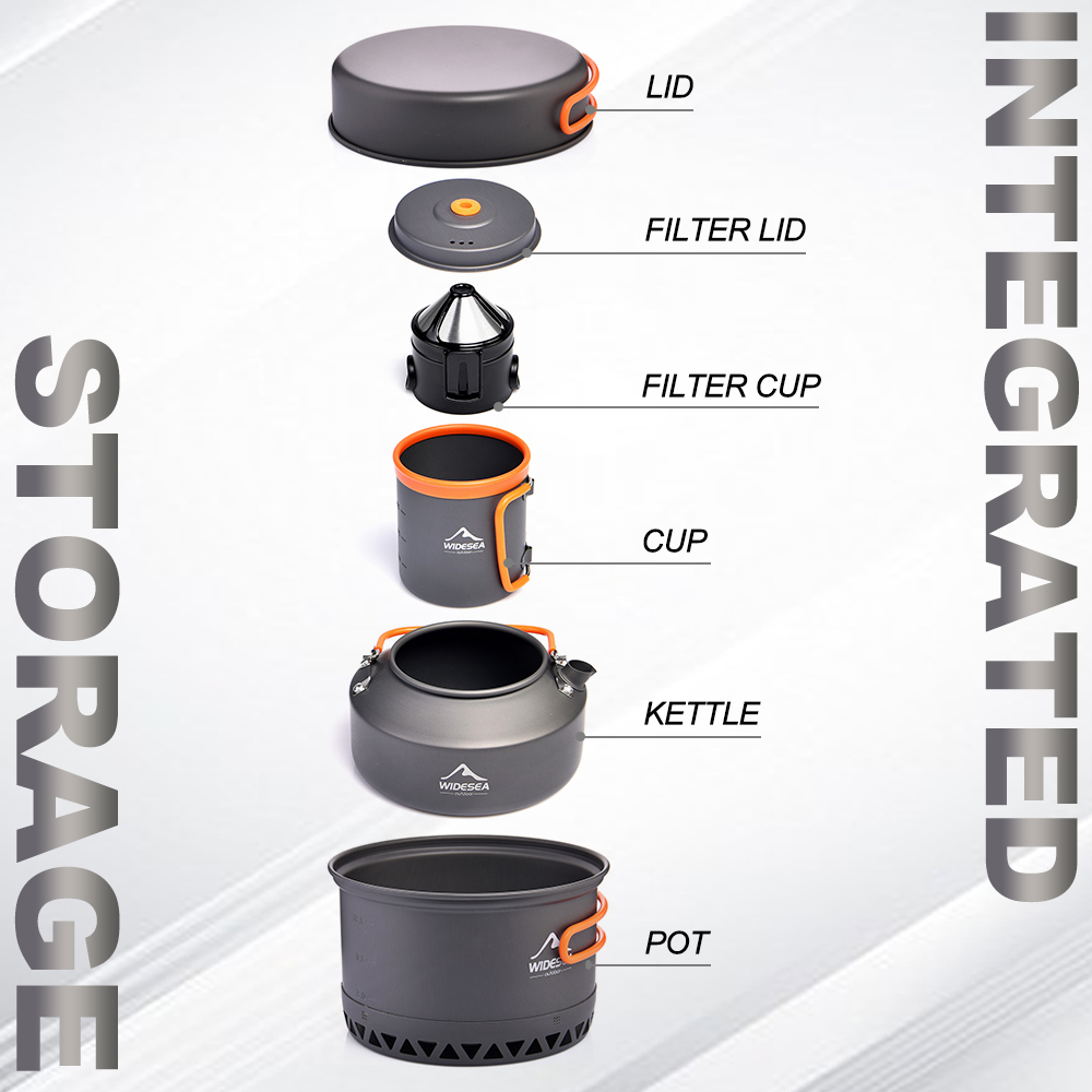 Camping Tableware Outdoor Cook - огляд і ціна Camping Cooking Pot Set