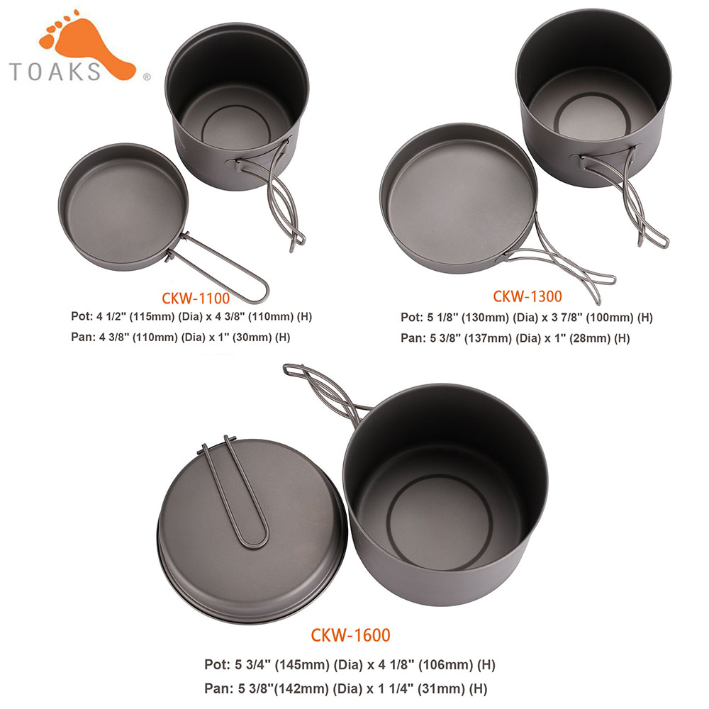 TOAKS Cookware Set Ultralight  - огляд і ціна Camping Cooking Kitchen Set