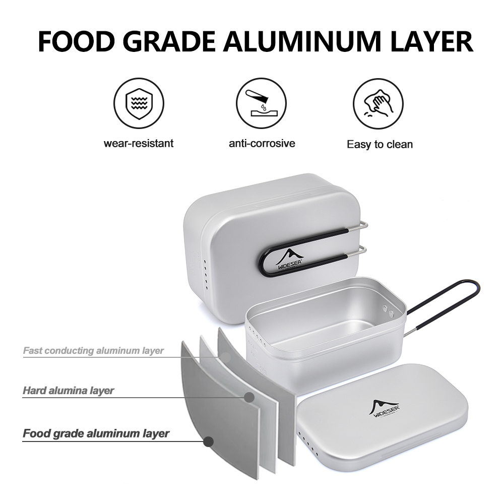 Pure Aluminum Lunch Box with P - огляд і ціна Camping Cooking Candle