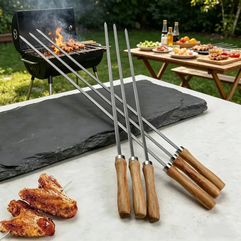 6Pcs 42cm Stainless Steel Flat - огляд і ціна Camping Cooking Candle