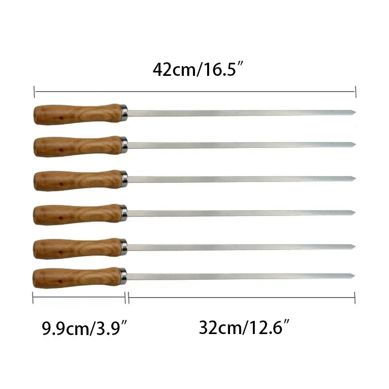 6Pcs 42cm Stainless Steel Flat - огляд і ціна Camping Cooking Candle