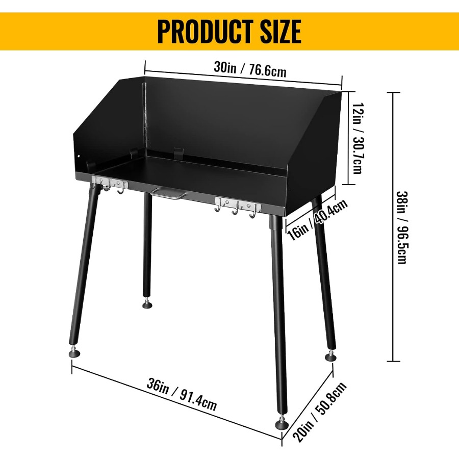 30 x 16 Inch Carbon Steel Dutc - огляд і ціна Camping Cooking Windscreen