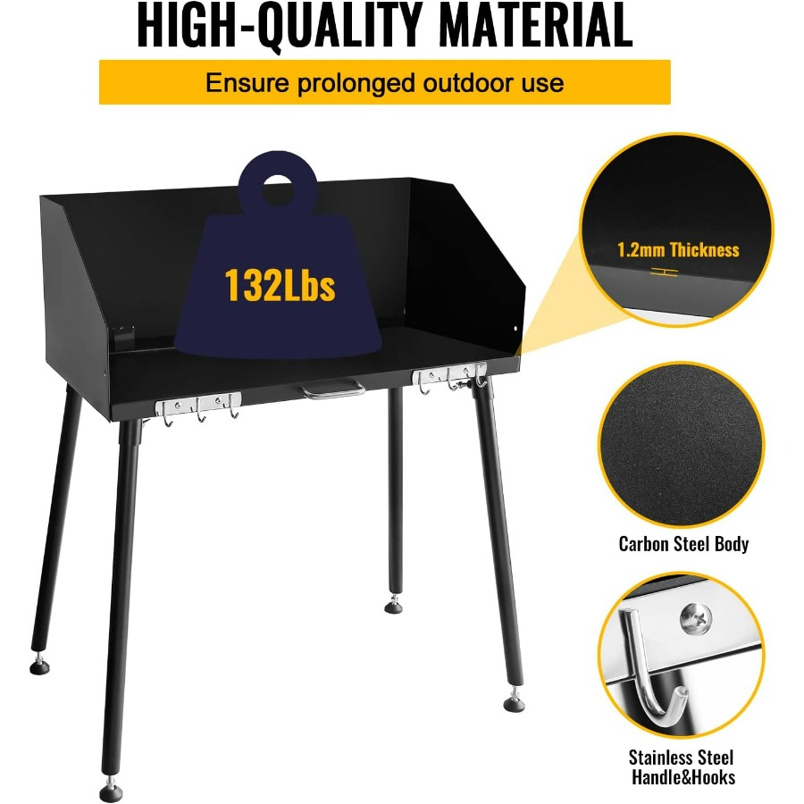 30 x 16 Inch Carbon Steel Dutc - огляд і ціна Camping Cooking Windscreen