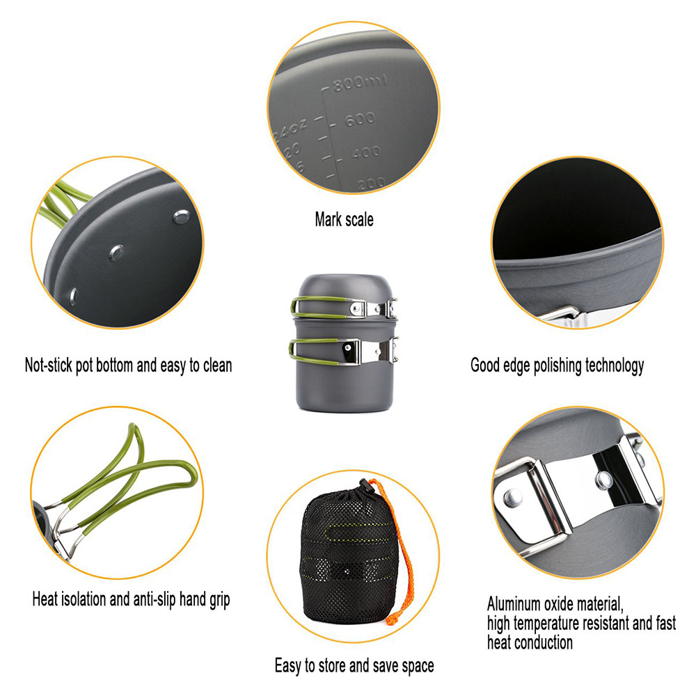 Ultralight Camping Pots Cookwa - огляд і ціна Camping Cooking Pot Set