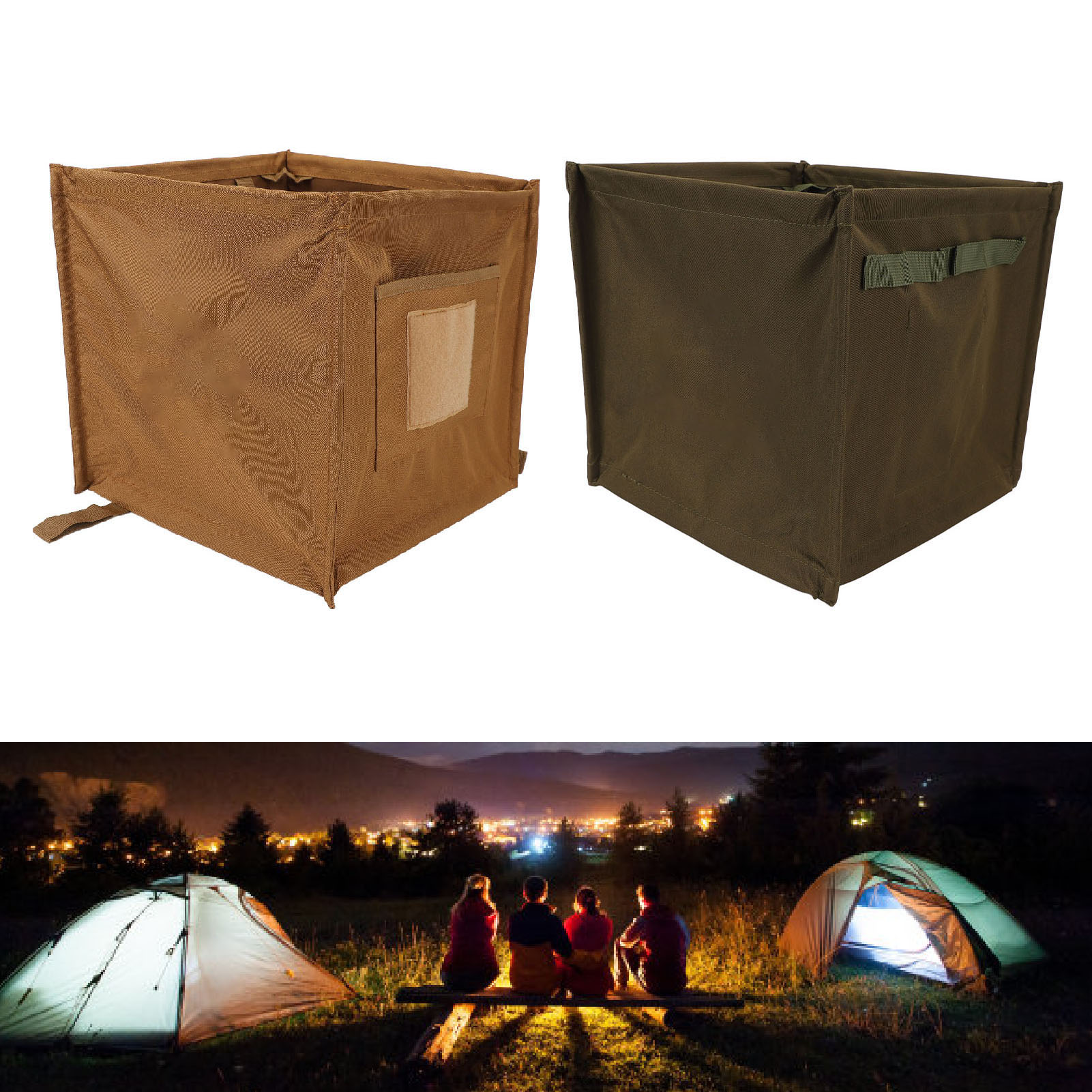 Outdoor Foldable Trash Can 33L - огляд і ціна Camping Cooking Organizer