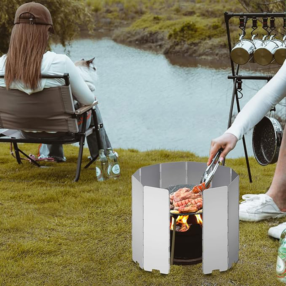 8/9/10/12/14/16 Plates Folding - огляд і ціна Camping Cooking Windscreen