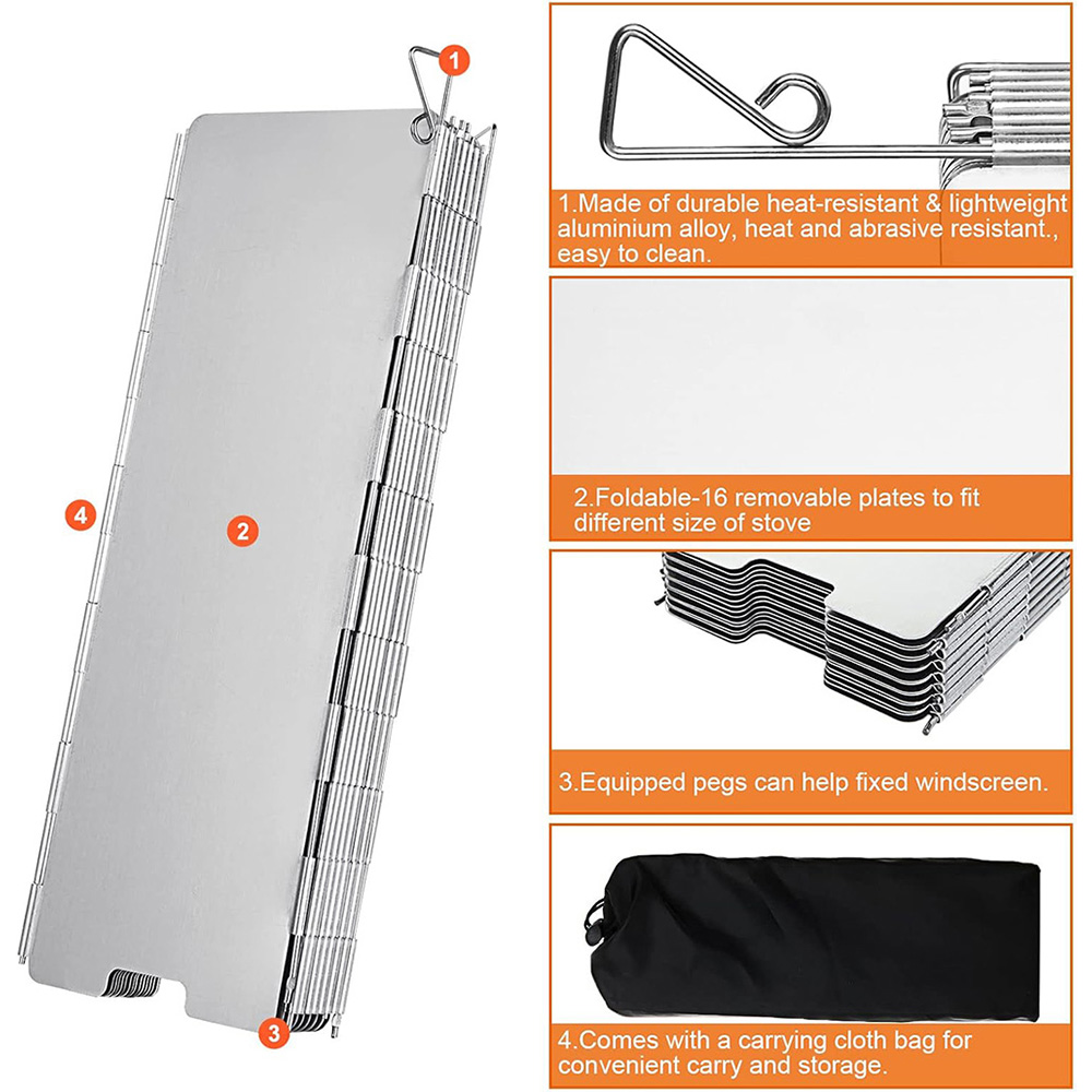 8/9/10/12/14/16 Plates Folding - огляд і ціна Camping Cooking Windscreen