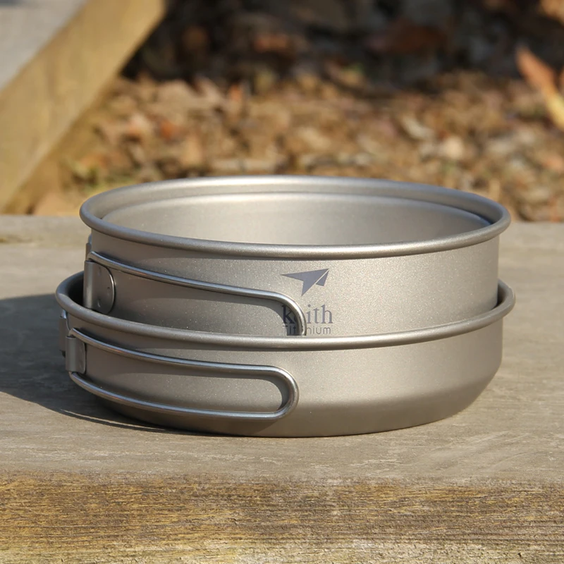 Keith 3PCS Titanium Cookware P - огляд і ціна Camping Cooking Pot Set