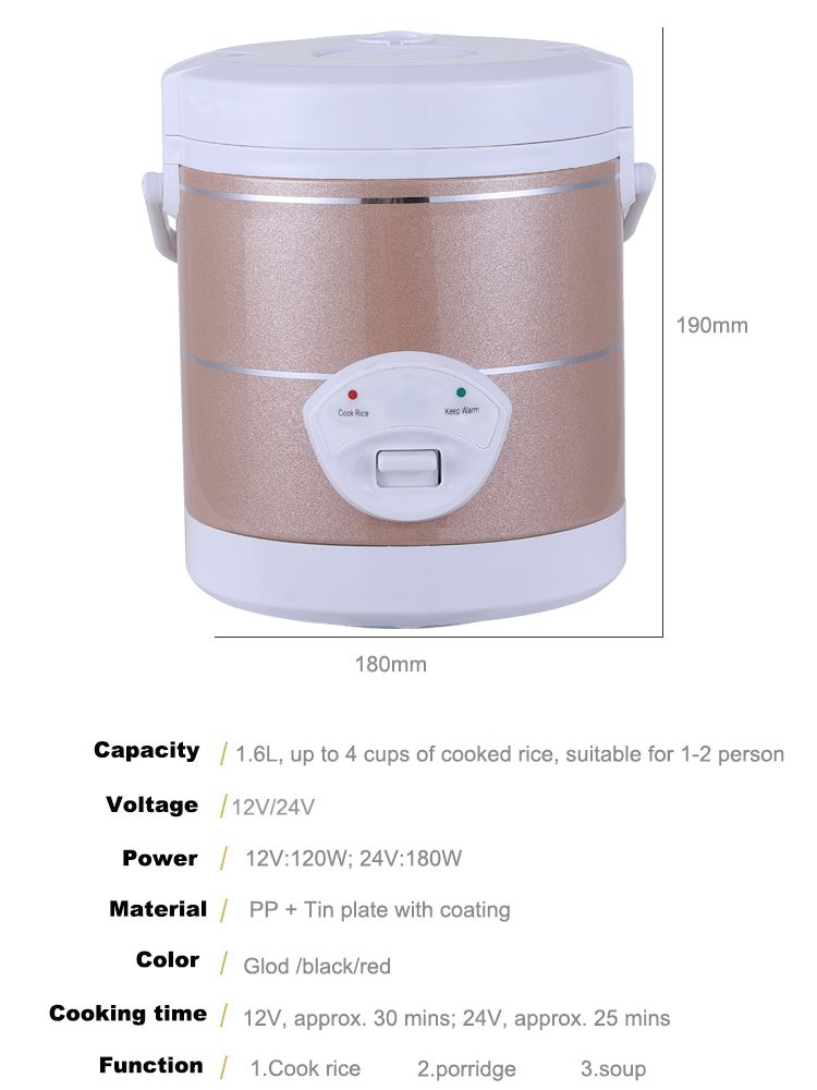 Portable Rice Cooker 12-24V Mu - огляд і ціна Camping Cooking Electric