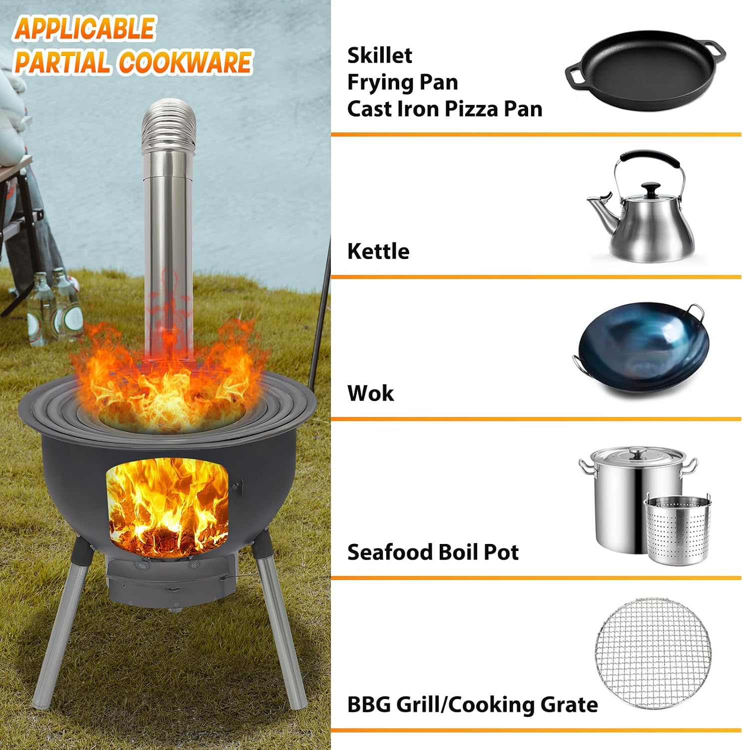 Portable Wood Burning Rocket S - огляд і ціна Camping Hiking Cooking