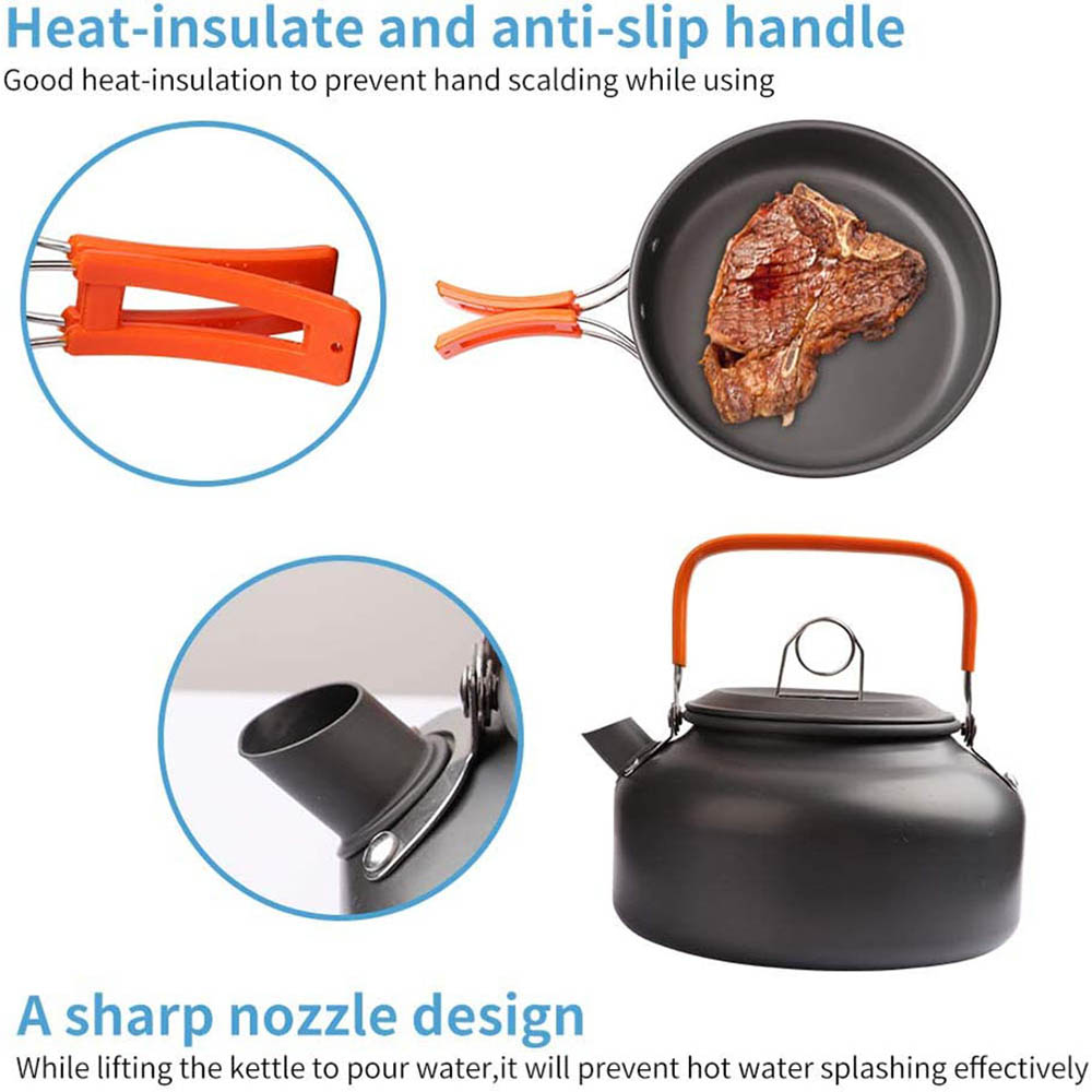 1pcs/1set Camping Cookware Kit - огляд і ціна Camping Cooking Pot Set
