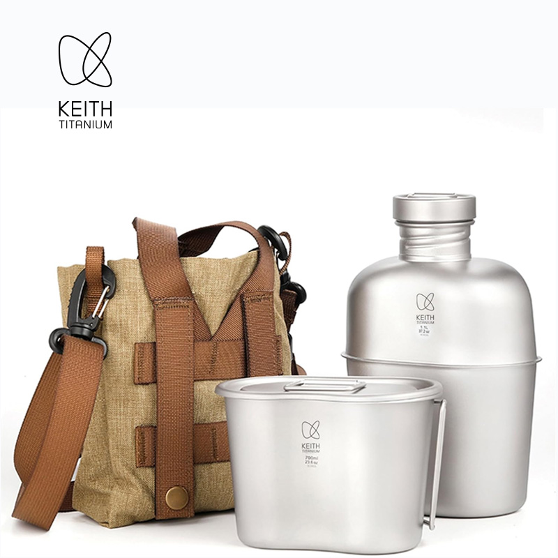 KEITH  Pure Titanium Canteen M - огляд і ціна Camping Cooking Pot Set