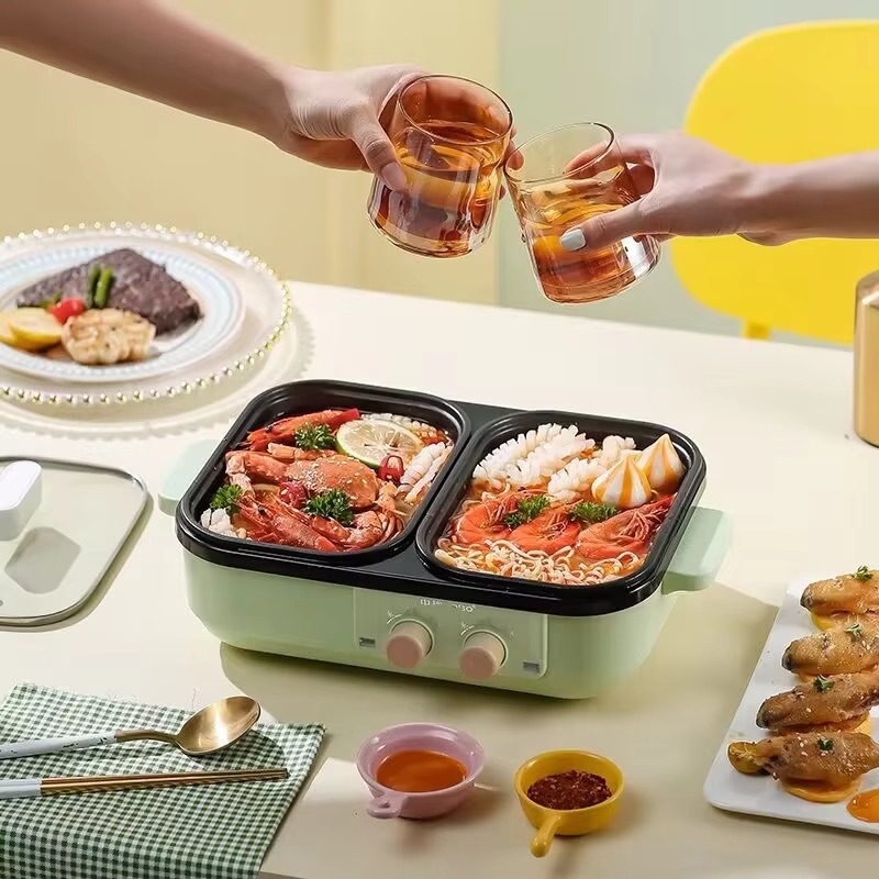 Non-stick barbecue hot pot mul - огляд і ціна Camping Cooking Electric