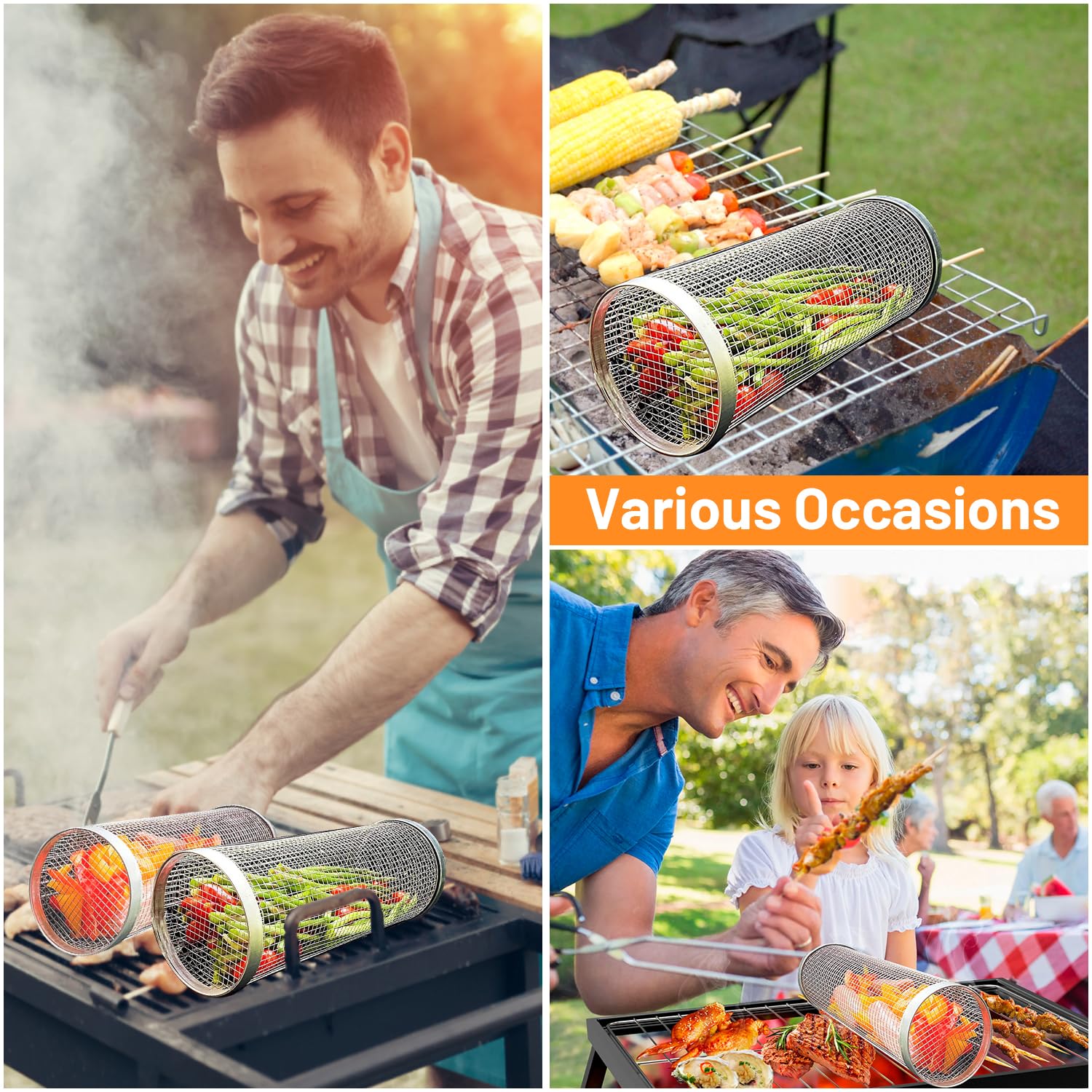2 Pieces Rolling Grilling Bask - огляд і ціна Camping Cooking Candle