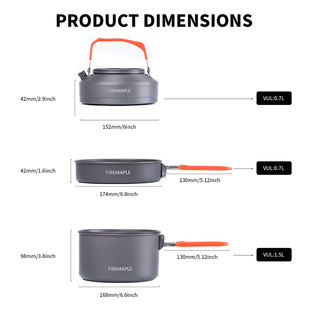 Fire Maple Picnic Pot Pan Set  - огляд і ціна Camping Cooking Set 2 Person