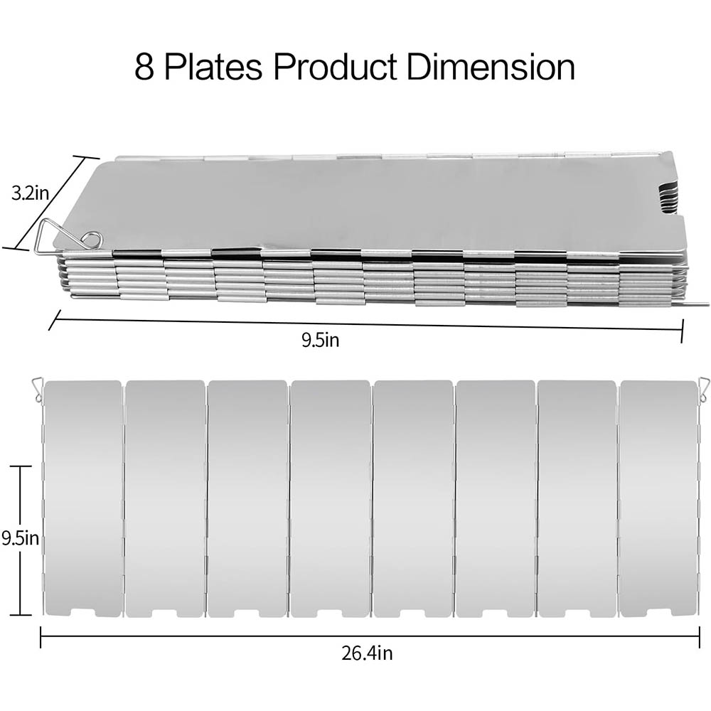 8 Plates Aluminum Windscreen S - огляд і ціна Camping Cooking Windscreen