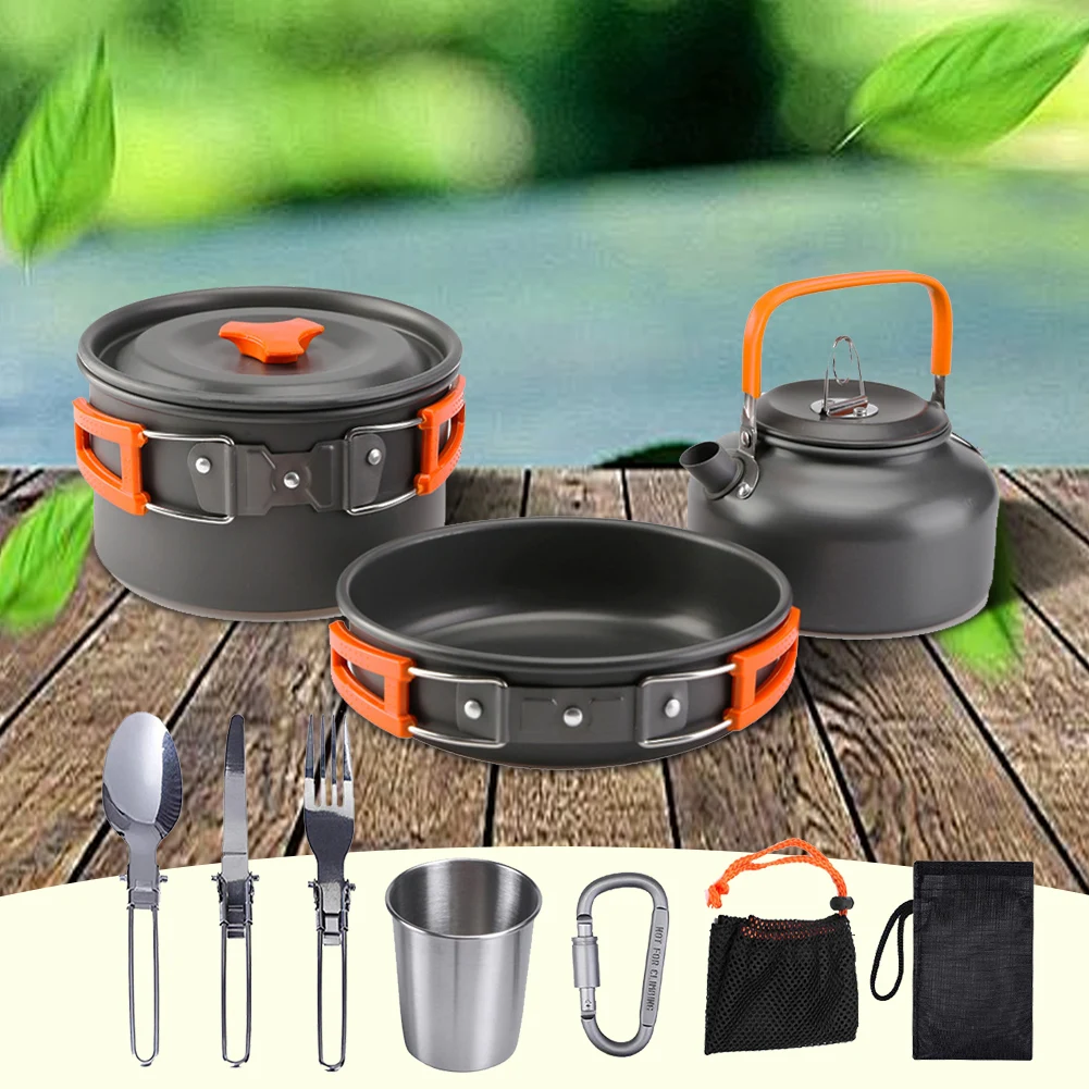 Camping Cookware Kit Kettle Po - огляд і ціна Camping Hiking Cooking