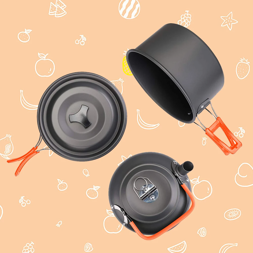 Camping Cookware Kit Kettle Po - огляд і ціна Camping Hiking Cooking