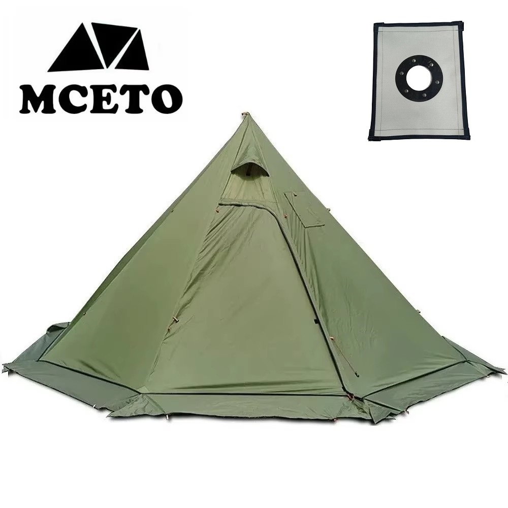New Pyramid Tent With Snow Ski - огляд і ціна Camping Cooking Snow