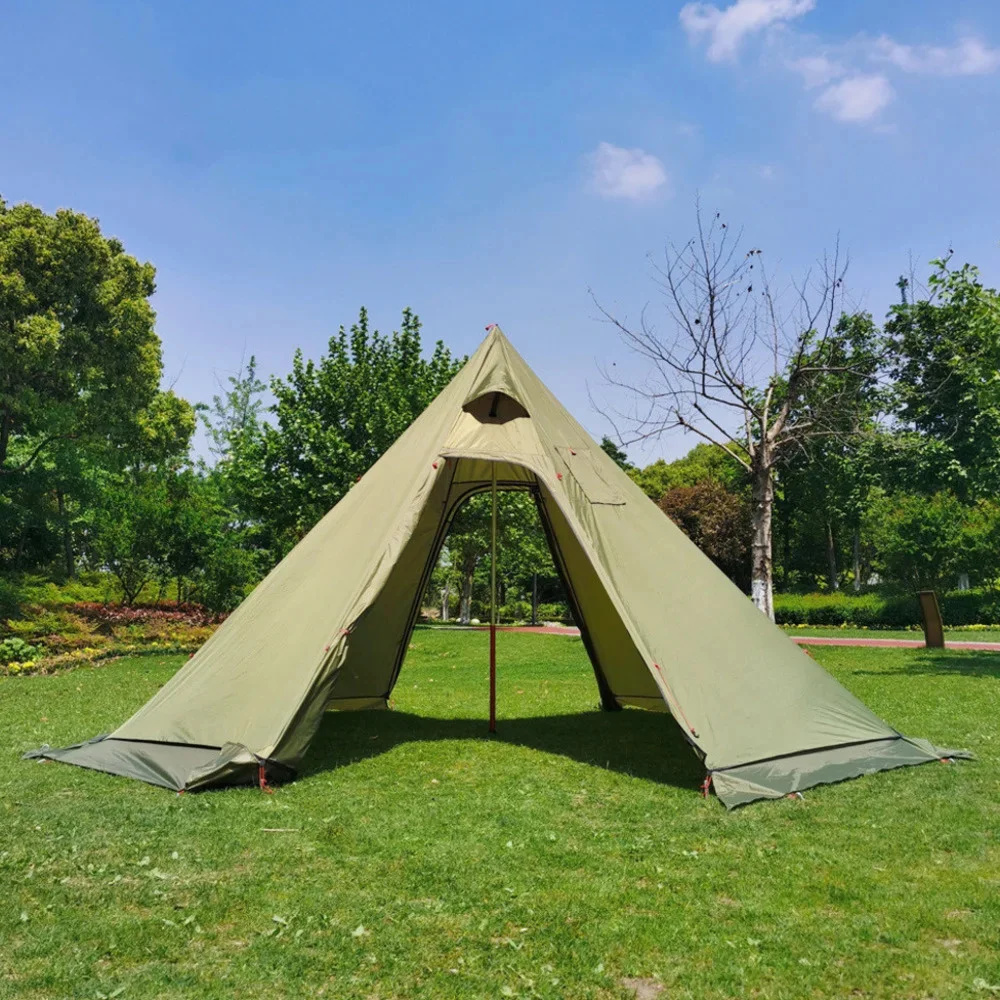 New Pyramid Tent With Snow Ski - огляд і ціна Camping Cooking Snow